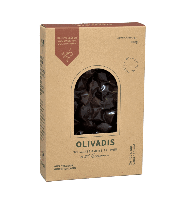 Original Snack Oliven Schwarz mit Oregano - 300g